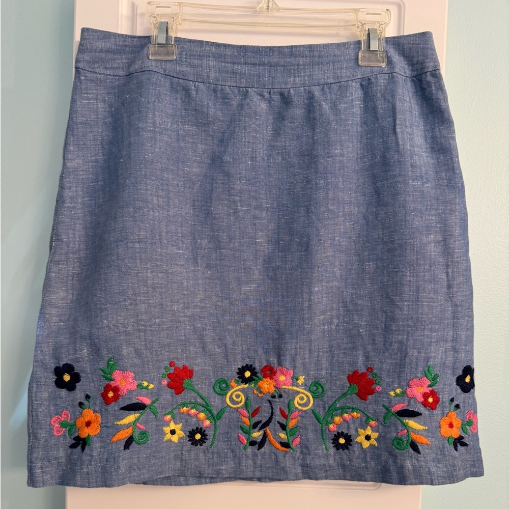 Talbots Embroidery Skirt